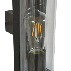 Lucande buitenwandlamp Zanta, hoogte 28,2 cm, IP65, zwart