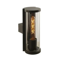 Lucande buitenwandlamp Zanta, hoogte 28,2 cm, IP65, zwart