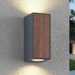 Lucande Cimala buitenwandlamp 2xGU10 hoogte 16,5cm