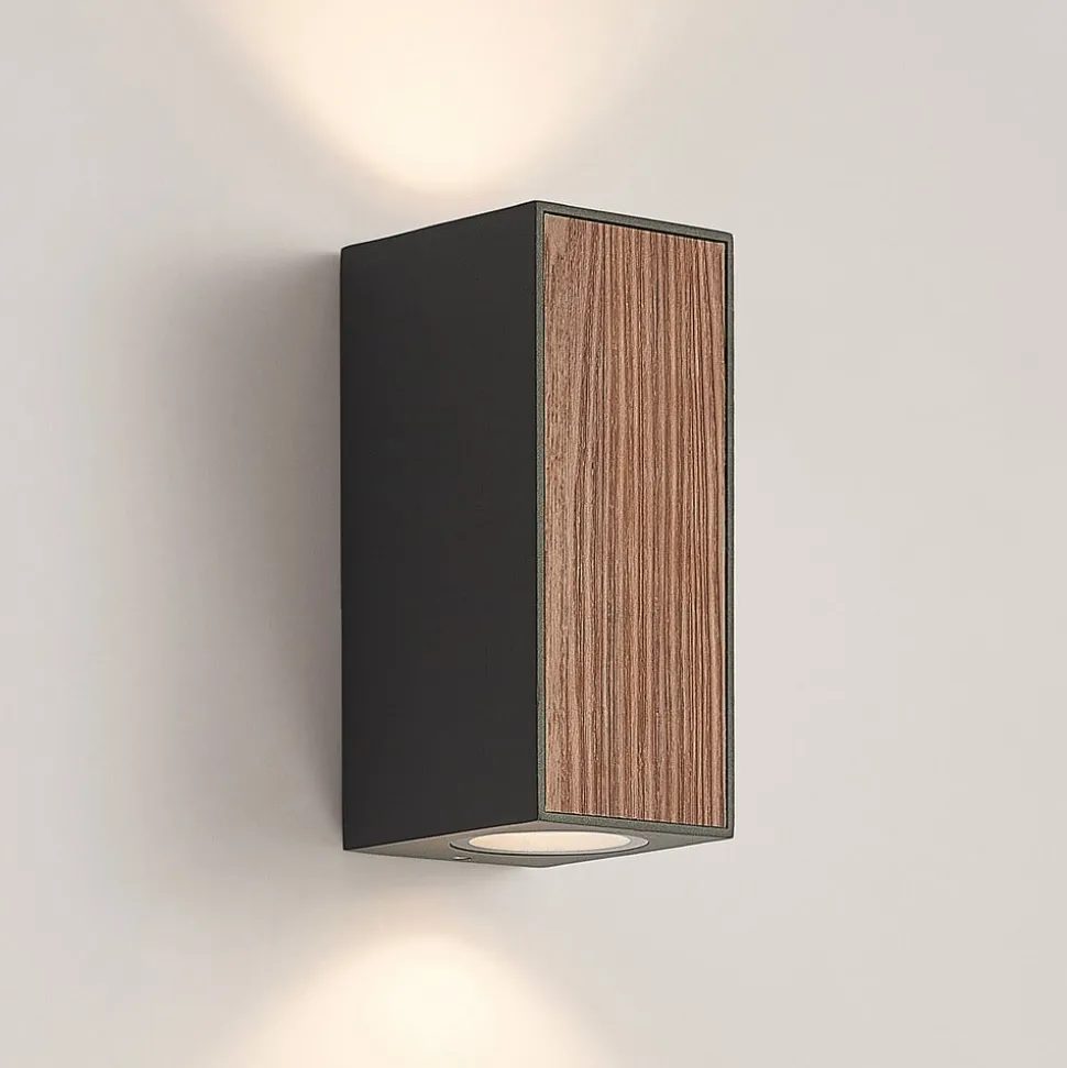 Lucande Cimala buitenwandlamp 2xGU10 hoogte 16,5cm