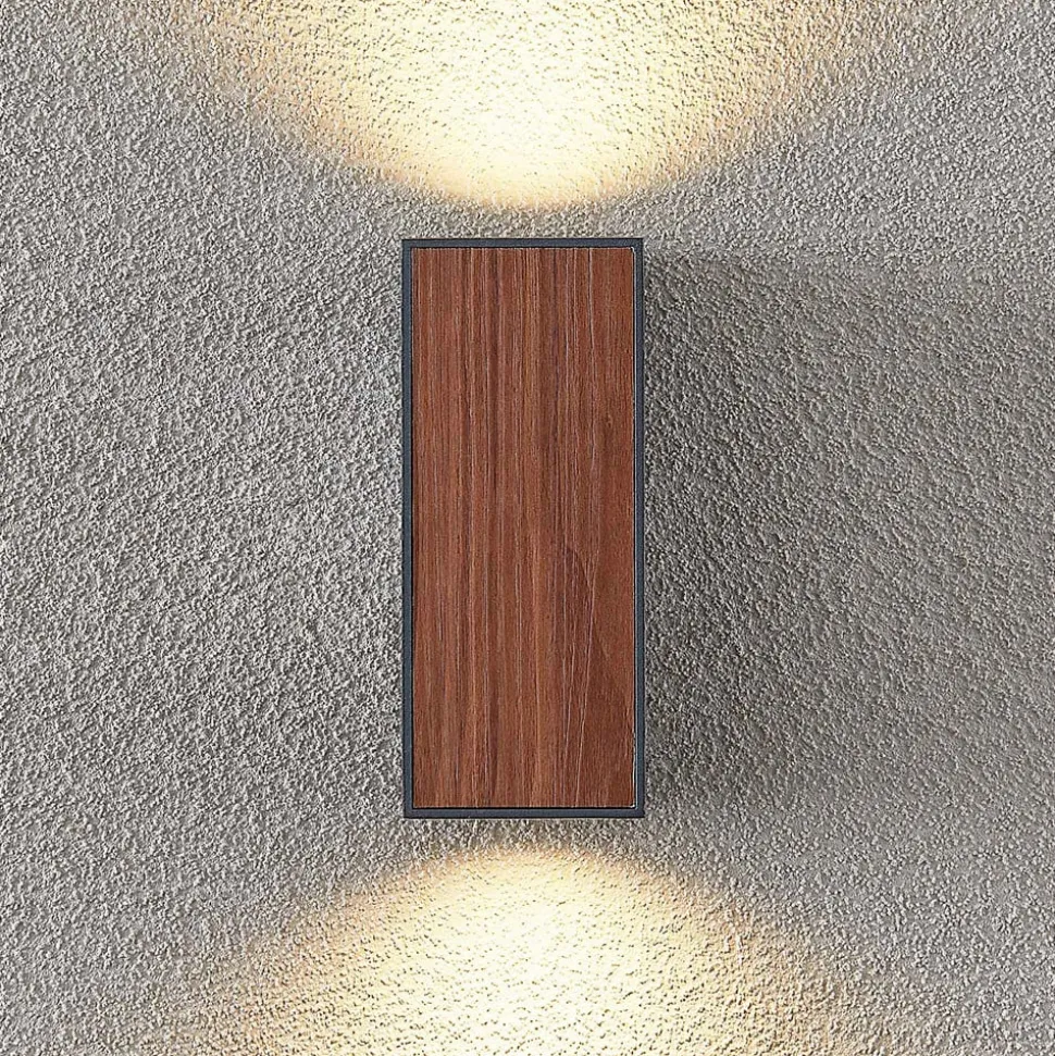 Lucande Cimala buitenwandlamp 2xGU10 hoogte 16,5cm