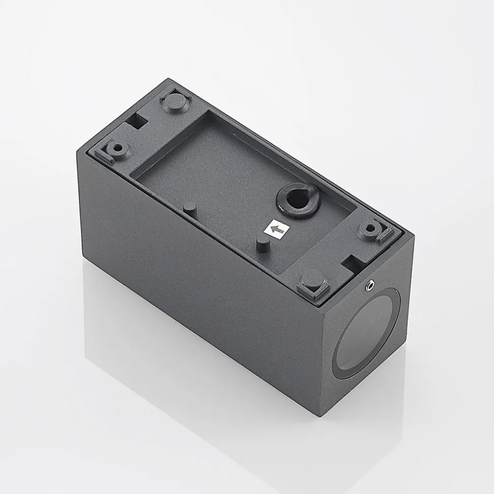 Lucande Cimala buitenwandlamp 2xGU10 hoogte 16,5cm