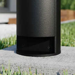 Lucande Corban sokkellamp, grijs, deur, stopcontacten, G9, IP44