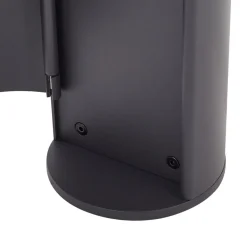 Lucande Corban sokkellamp, grijs, sensor, stopcontacten, IP44