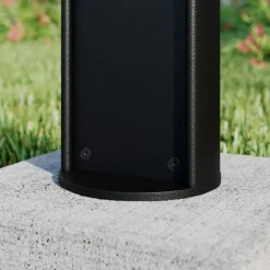 Lucande Corban sokkellamp, grijs, wandcontactdozen, G9, IP44