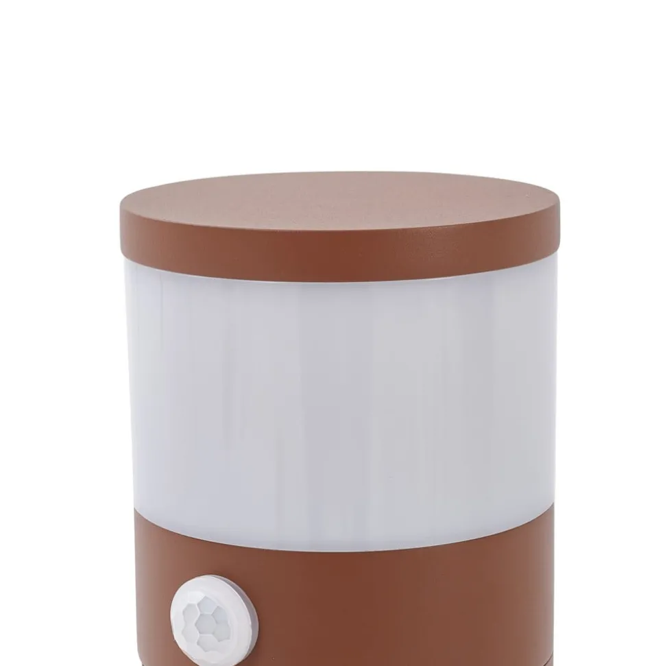 Lucande Corban sokkellamp, roest, sensor, stopcontacten, IP44