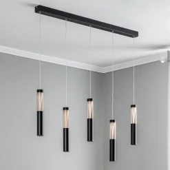 Lucande Danson LED hanglamp, 5-lamps