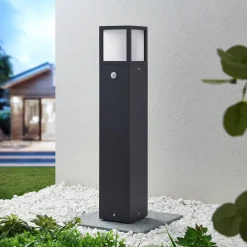 Lucande Dewari tuinpadverlichting, bewegingsmelder, E27, 65cm, IP54