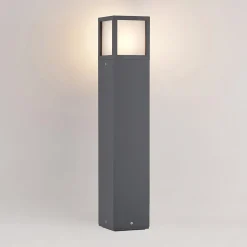 Lucande Dewari tuinpadverlichting, E27, 65 cm, donkergrijs, IP54