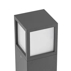 Lucande Dewari tuinpadverlichting, E27, 65 cm, donkergrijs, IP54