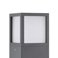 Lucande Dewari tuinpadverlichting, E27, 65 cm, donkergrijs, IP54