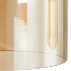 Lucande Diano hanglamp, amber, 3-lamps