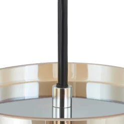 Lucande Diano hanglamp, amber, 3-lamps