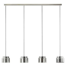Lucande Diano hanglamp, rookgrijs, 4-lamps uitvoering