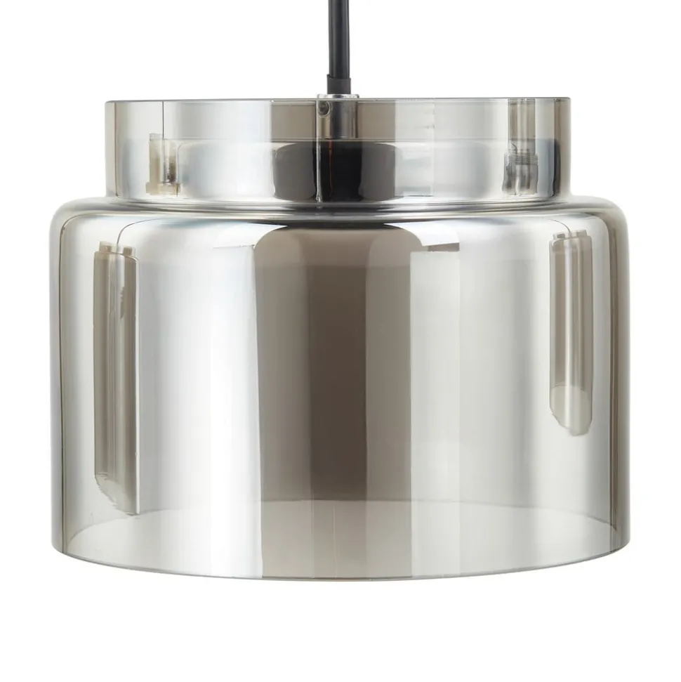 Lucande Diano hanglamp, rookgrijs, 4-lamps uitvoering