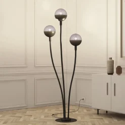 Lucande Dustian vloerlamp, 3-lamps