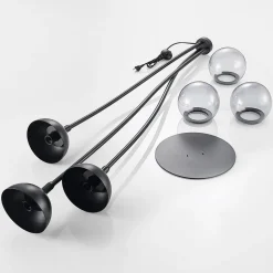 Lucande Dustian vloerlamp, 3-lamps