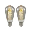 Lucande E27-lamp ST64 4W 918 dimbaar titaan per 2