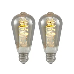 Lucande E27-lamp ST64 4W 918 dimbaar titaan per 2