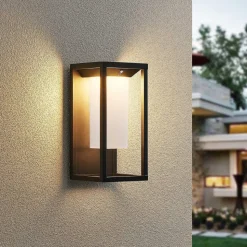 Lucande Eliel LED wandlamp op zonne-energie