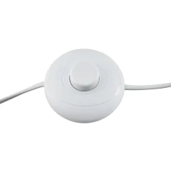 Lucande Ellorin vloerlamp, wit, hout, Ø 47,5 cm, E27