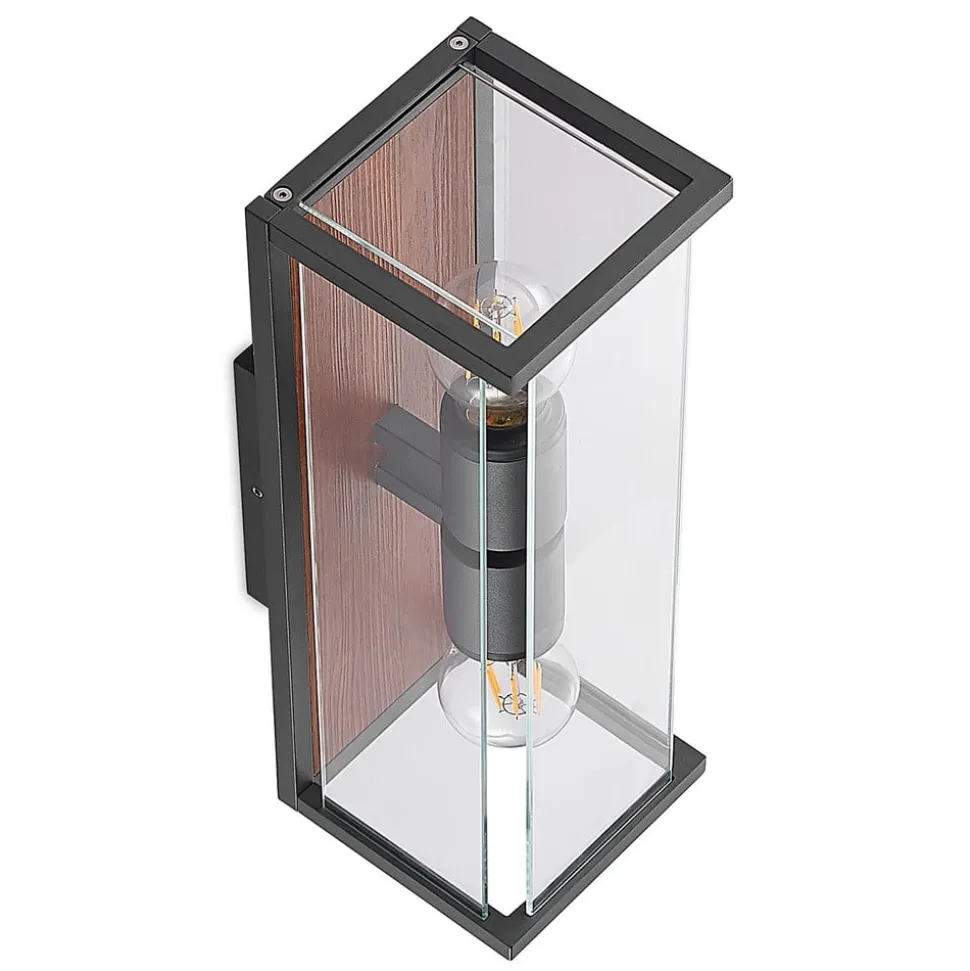 Lucande Elwin wandlamp, hoekig, 2-lamps