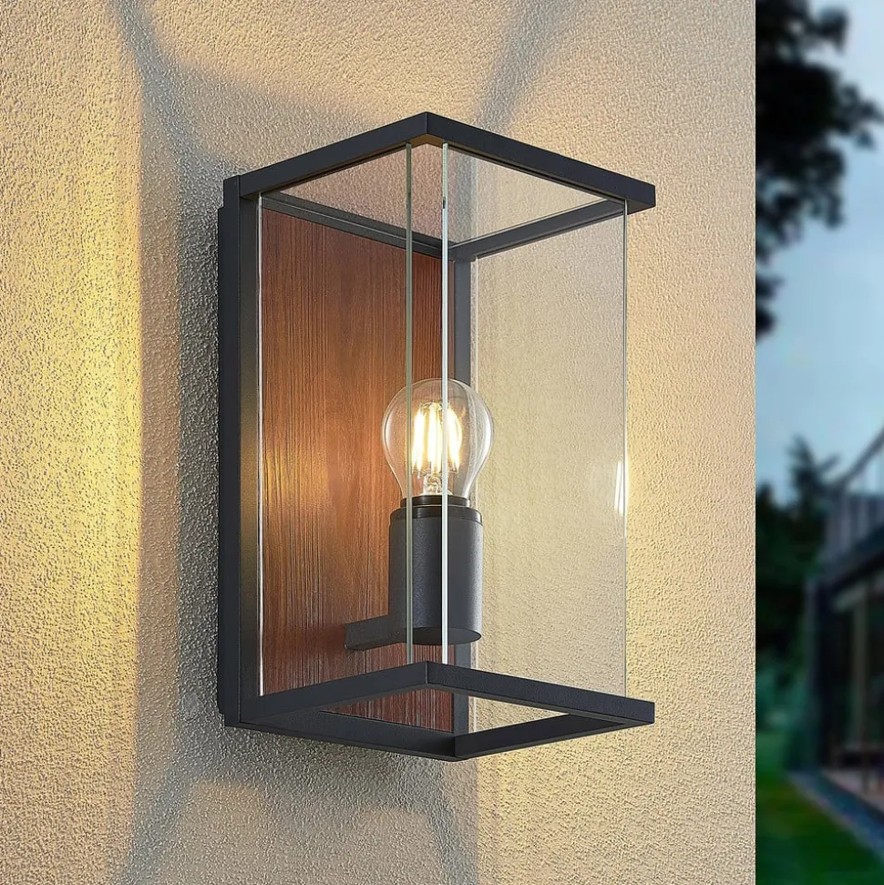 Lucande Elwin wandlamp, hoekig, 1-lamp