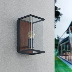 Lucande Elwin wandlamp, hoekig, 1-lamp