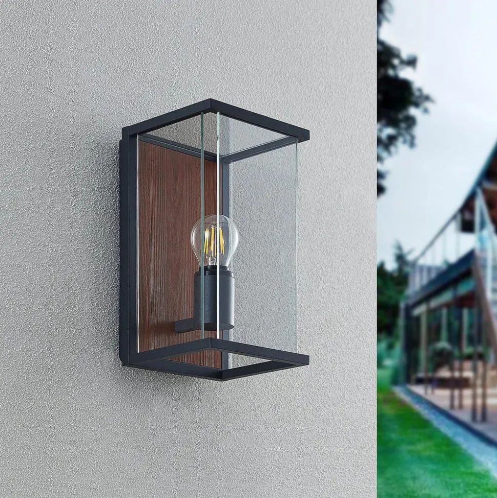 Lucande Elwin wandlamp, hoekig, 1-lamp