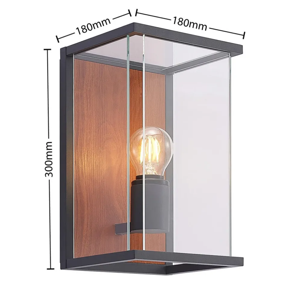 Lucande Elwin wandlamp, hoekig, 1-lamp