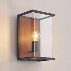 Lucande Elwin wandlamp, hoekig, 1-lamp