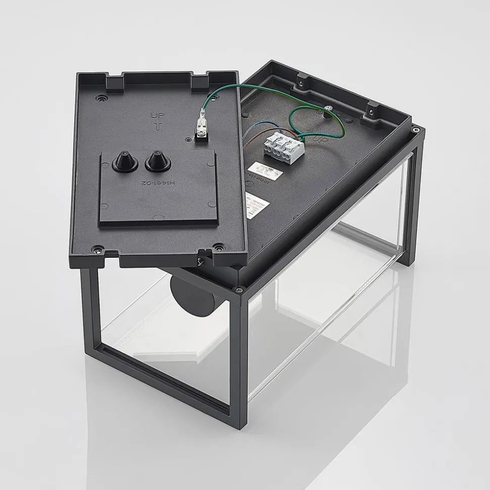 Lucande Elwin wandlamp, hoekig, 1-lamp