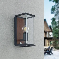 Lucande Elwin wandlamp, 1-lamp, sensor