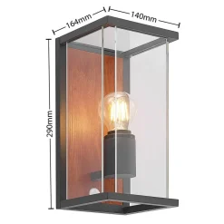Lucande Elwin wandlamp, 1-lamp, sensor