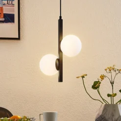 Lucande Emarin hanglamp glazen bollen 2-lamps