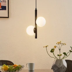 Lucande Emarin hanglamp glazen bollen 2-lamps