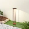 Lucande Evelis LED tuinpadverlichting, roestkleurig, aluminium, sensor
