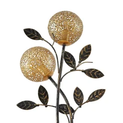 Lucande Evory tafellamp, 48 cm, 2-lamps, zwart/goud, G9