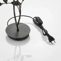 Lucande Evory tafellamp, 48 cm, 2-lamps, zwart/goud, G9