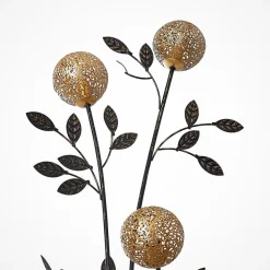 Lucande Evory vloerlamp, 160 cm, 3-lamps, zwart/goud, G9