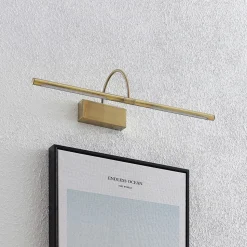 Lucande Fehmke LED schilderijlamp, messing antiek