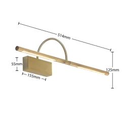 Lucande Fehmke LED schilderijlamp, messing antiek