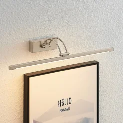 Lucande Felena LED schilderijlamp, nikkel satijn