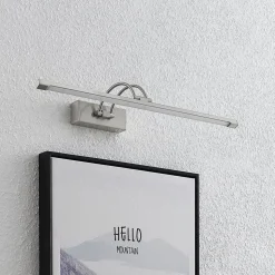 Lucande Felena LED schilderijlamp, nikkel satijn