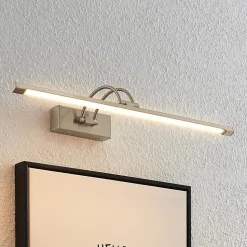 Lucande Felena LED schilderijlamp, nikkel satijn