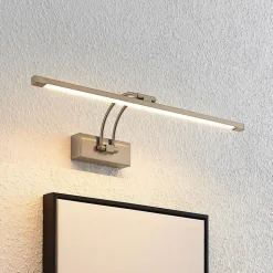 Lucande Felena LED schilderijlamp, nikkel satijn