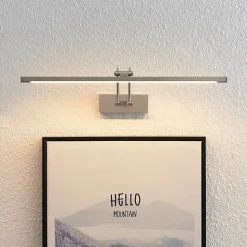 Lucande Felena LED schilderijlamp, nikkel satijn