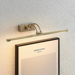 Lucande Felena LED schilderijlamp, messing antiek