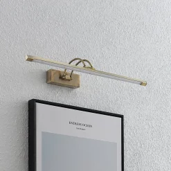 Lucande Felena LED schilderijlamp, messing antiek