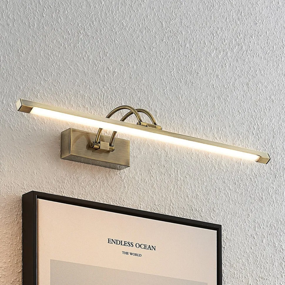 Lucande Felena LED schilderijlamp, messing antiek